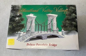Heartland Valley Christmas Village Deluxe Porcelain Bridge Stone & Chains - Picture 1 of 14