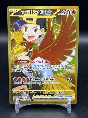 Ethan’s Ho-Oh ex 239/182 Secret Rare Pokémon Destined Rivals Gold English NM- - Image 1 of 4
