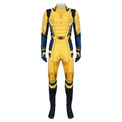 Hommes Jaune Combinaison Imprimée Halloween Cosplay Party Costumes Zentai One... - Photo 1/4