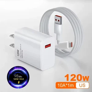Xiaomi 120W Adaptateur Chargeur Mural Rapide 120W Câble USB-C Prises EU/USA - Photo 1 sur 3