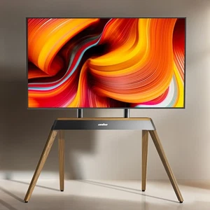 "Soporte de TV de piso de 40-86"" estable patas trapezoidales soporte de exhibición de TV altura ajustable" - Imagen 1 de 18