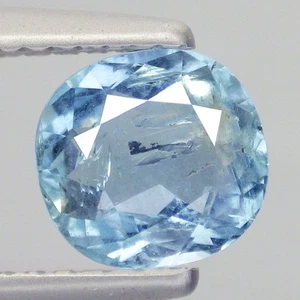0.93 Cts Aquamarine Shocking (6 x 6 mm) Brazilian Blue , Oval Cut Gemstones - Picture 1 of 7