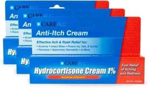 Hydrocortisone cream 1, 3oz Tube (Pack of 3), Maximum Strength Anti-Itch Cream - Picture 1 of 7