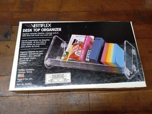 Vintage Vertiflex Schreibtisch Organizer klar neu alter Lagerbestand im Karton - Bild 1 von 5