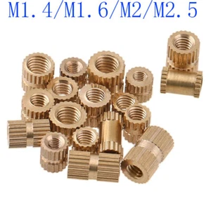 M1.4 M1.6 M2 M2.5 Brass Solid Knurled Nuts Thumb Nuts Insert Embedded Nuts - Picture 1 of 4