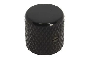 Flat Top Messing Knopf für 6mm Durchmesser massive oder geteilte Welle mit Madenschraube - schwarz - Bild 1 von 3