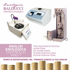 PACCHETTO ANALISI VINO 'CONTROLLO 1' COMPLETA DI RITIRO - REFERTAZIONE 48 ORE