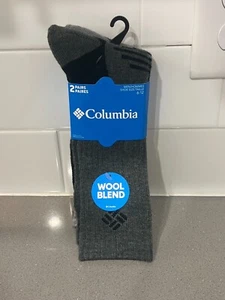 2 Pares Calcetines Térmicos de Lana Columbia, Zapato Talla 6-12, Gris, Bota, Exterior L26 MP - Imagen 1 de 5