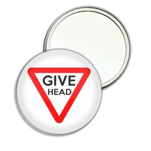 Give Head Round Mirror Pocket Compact (55mm or 77mm) - Picture 1 of 6
