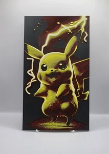 Pokémon Pikachu Portrait - Homemade 3d Wall Art Decor - Cute Gaming Gift - Picture 1 of 6