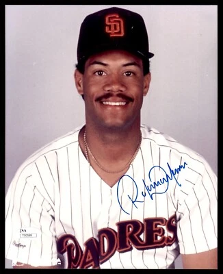 ROBERTO ALOMAR SIGNED 8X10 PHOTO - JSA COA *STICKER ONLY - SAN DIEGO PADRES - Image 1 of 2