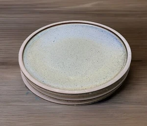Stone Lain Salad Dessert Plate Set Of 4 Tina Stoneware Green & Beige Speckled 8” - Picture 1 of 5