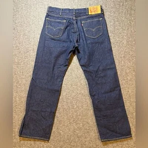 Levis 501 jeans men’s 36x30 (tag 38x32) dark blue Original Straight button fly - Picture 1 of 13