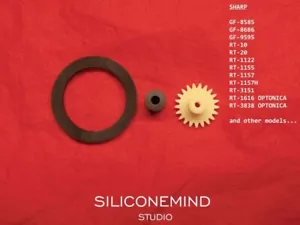 For Sharp GF, RT, Optonica : idler tire and take-up rubber + intermediate gear - Bild 1 von 3