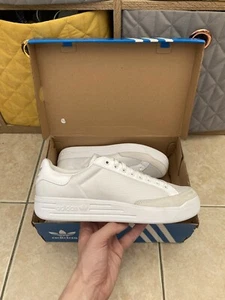 Adidas Originals Rod Laver Trainers Shoes White Grey BNIB Size 9uk Men’s JI1905 - Picture 1 of 16