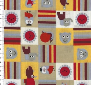 (€9,00/m) Dekostoff - " Happy Animals "  - 50 x 140cm - Bild 1 von 1