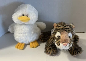 Ganz Webkinz Lot Bundle of 2 Tiger & Duck Plush Beanie Stuffed Animals No Codes - Picture 1 of 12