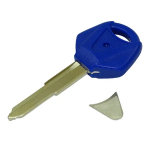 Key Blank Blue Fit YAMAHA YZF R1 R6 R6S FAZER FZ1 FZ4 FZ6 FZ8 XJ6 XJR 400 1300 - Picture 1 of 4