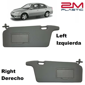 Parasol izquierdo + derecho para Honda Civic 2001-2005 gris oscuro 2 mplastic 02-03-04 - Imagen 1 de 8