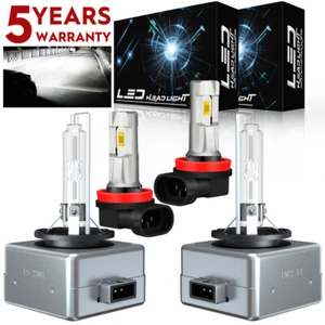 For Ford Mustang 2008-2017 Xenon HID Headlight High/Low & LED Fog Light Bulbs - Picture 1 of 20