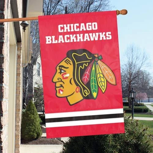 Chicago Blackhawks NHL - Applique Banner Flag - Free Shipping  - Image 1 of 1