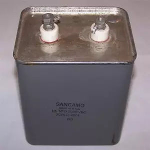 1 Vintage Sangamo 12mfd 2kv Hochspannungskondensator - Bild 1 von 1