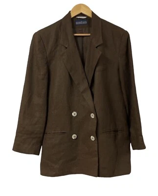 Blazer Herman Geist Talla 12 Marrón Hecho en Rusia Dinero Antiguo Calidad Elegante Foto 1 de 4