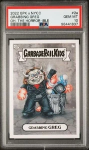 2022 Garbage Pail Kids x NYCC Grabbing Greg #2a PSA 10 Oh the Horror-ible - Picture 1 of 2