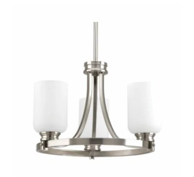 Lámpara de araña Progress Lighting Inspire 3 luces níquel cepillado P3954-09 Foto 1 de 4