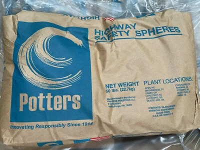 Cuentas de vidrio reflectantes de seguridad vial Potter de 50 libras EE. UU. esferas marcas viales Foto 1 de 4