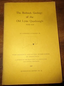 GEOLOGY SOUTHEASTERN CONNECTICUT OLD LYME QUADRANGLE + LG FOLDING GEOLOGIC MAP - Foto 1 di 1