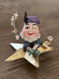 Katherines Collection Humpty Winking W/Stars Christmas Ornament Mardi Gras VTG - Picture 1 of 21