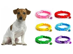 Perro/Cachorro Pequeño Totalmente Ajustable, 3D, Lunares, Volantes, Collar con Campana - Imagen 1 de 13