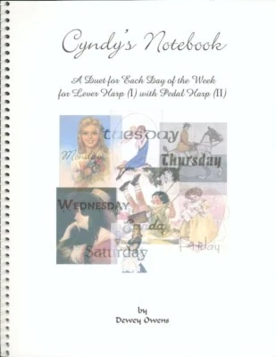 Cyndy's Notebook Songbook for Harp Duet Dewey Owens Beginner Two Copies Included - Image 1 of 4