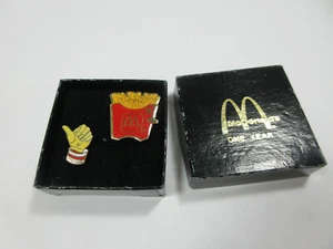 Restaurante McDonald's One Year Pulgares Arriba y #1 Papas Francesas Solapa Metal Pines - Imagen 1 de 8