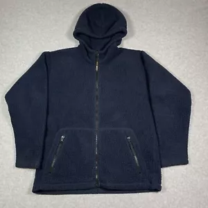 REI Polartec Fleece Jacket Men's Sz Medium Navy Blue Full Zip Hiking Outdoor - Picture 1 of 7