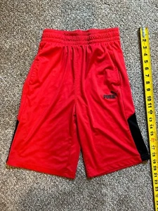 BOYS’ Puma Shorts, Red,  SIZE LARGE - Picture 1 of 3
