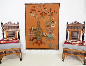 140x104 cm handgewebte orient kazak Teppich Nomaden kaukasische kelim No:506 - Picture 1 of 12