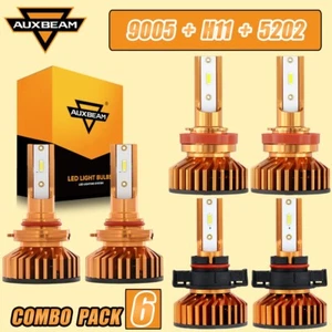 AUXBEAM LED Headlight Fog Bulbs Kit Hi-Low Beam for Chevrolet Colorado 2015-2021 - Picture 1 of 12
