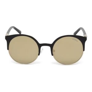 Guess GU3036 02G Matte Black Metal Round Mirrored Sunglasses Frame 51-21-135 - Picture 1 of 3