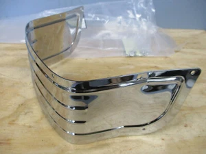 HARLEY 1980-2013 FLHS / FLT CHROME FRONT FENDER SKIRT RIBBED W/ BOLTS  - Picture 1 of 8