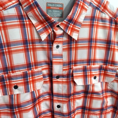 Falls Creek Button Up Shirt Mens Size Xxlarge Multicolor 2XL Chest Pockets XXL - Image 1 of 4