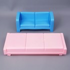 Vintage 1973 Barbie Furniture Barbie Townhouse Lot - Pink Bench and Blue Sofa