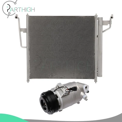 AC Condenser & AC Compressor Fit For 2008 2009 2010 2011 2012 Nissan Pathfinder - Image 1 of 4