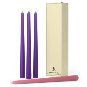 10-Inch Tall Dripless Advent Candles Set of 4, Tapered Candles, Perfect for C... - Bild 1 von 6