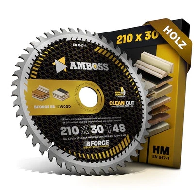 AMBOSS WERKZEUGE HM Kreissägeblatt 210x30 Z48 Wechselzahn für Holz - Feinschnitt. AMBOSS