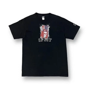 Vintage Y2K Split Skull Surf Skate SB Streetwear T-shirt Black Medium - Picture 1 of 10