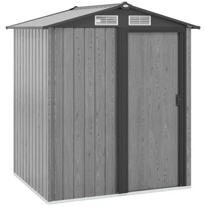 Outsunny 5x4.3ft Garden Storage Shed Sliding Door Sloped Roof Galvanised Steel - Picture 1 of 11