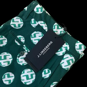 J. Lindeberg Mens Tim Vent Shorts Rain Forest Sphere Dot Print Size 32 $125 - Picture 1 of 7