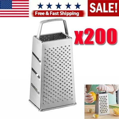 Rallador de alimentos de cocina de acero inoxidable con caja de 4 lados cortador de queso vegetal trituradora Foto 1 de 4